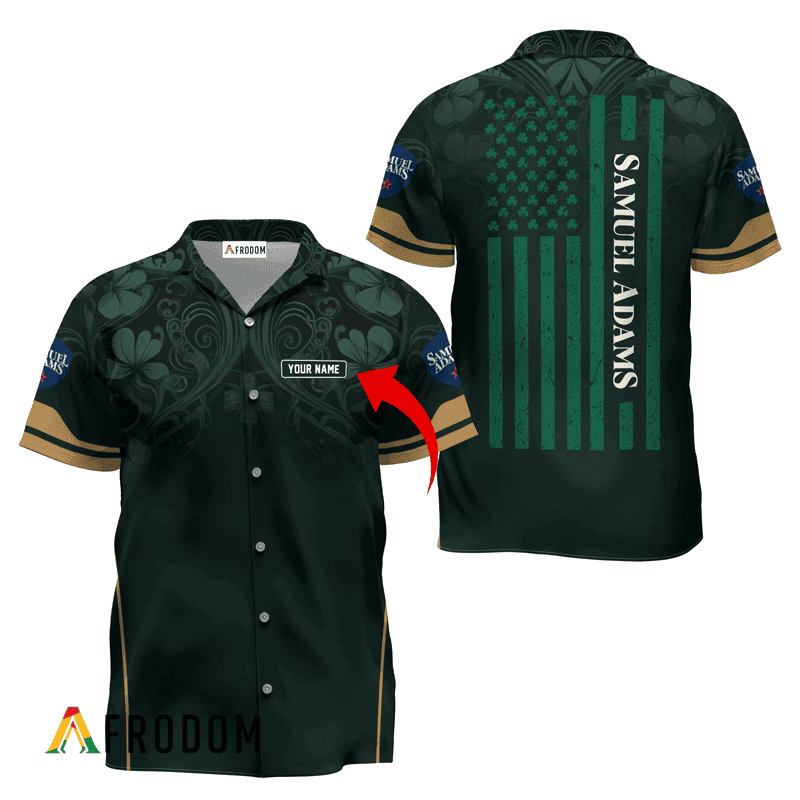 Personalized Samuel Adams St. Patrick’S Day American Flag Hawaiian Shirt