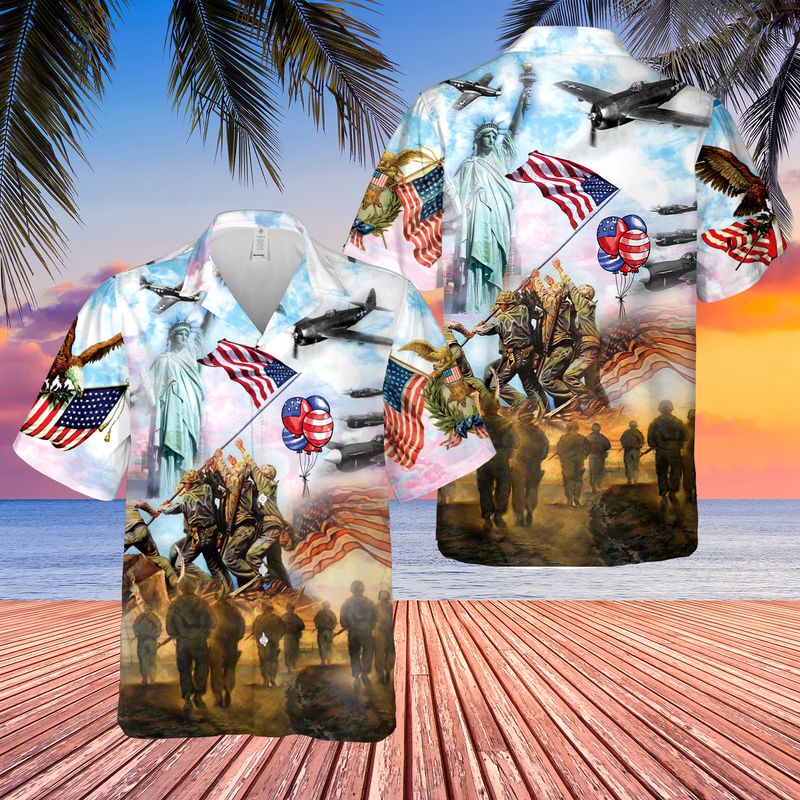 Happy Independence Day 4Th Of July Hawaiian Shirt