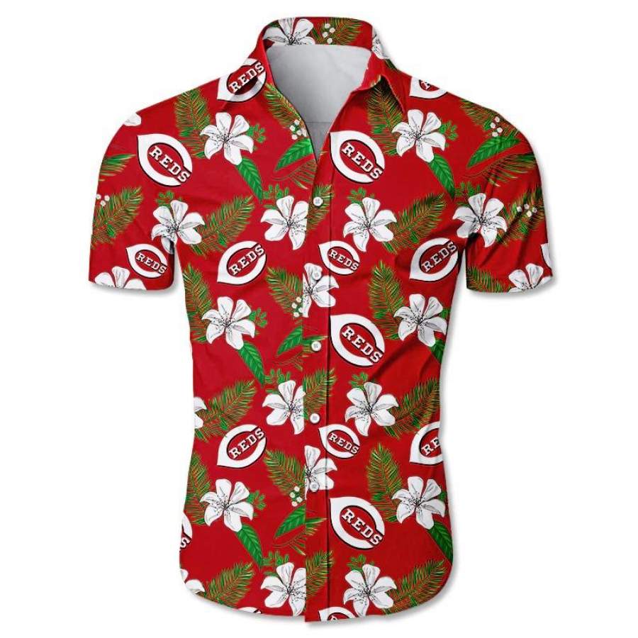 Cincinnati Reds Slim Fit Hawaiian Shirt β Summer Fan Favorite