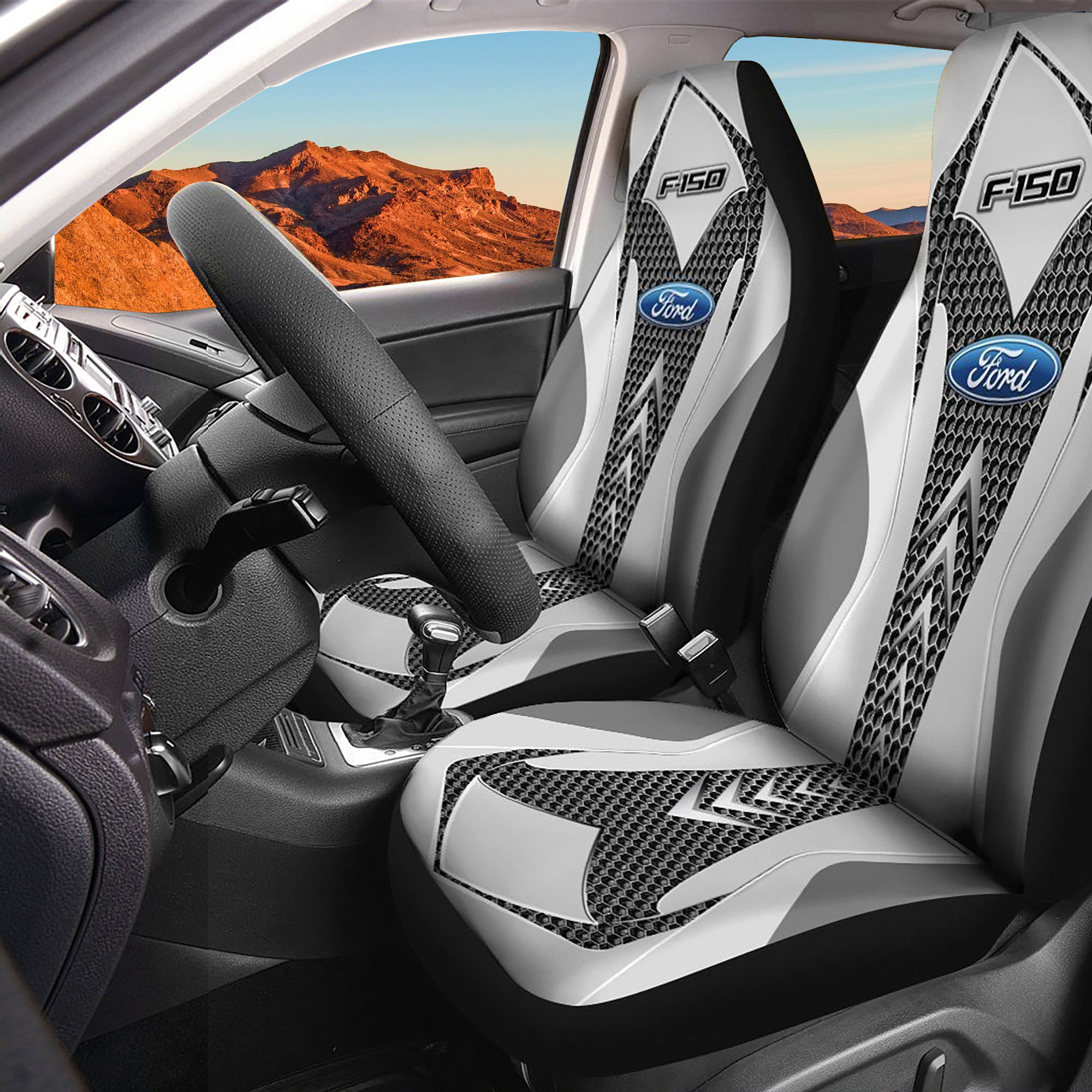 Ford F-150 Logo Car Seat Cover Set CSC7842