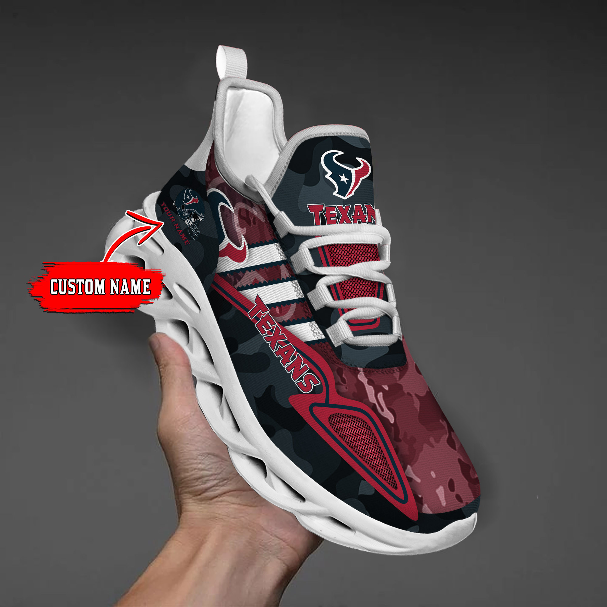 Houston Texans Personalized Clunky Sneaker Max Soul Shoes MS1263