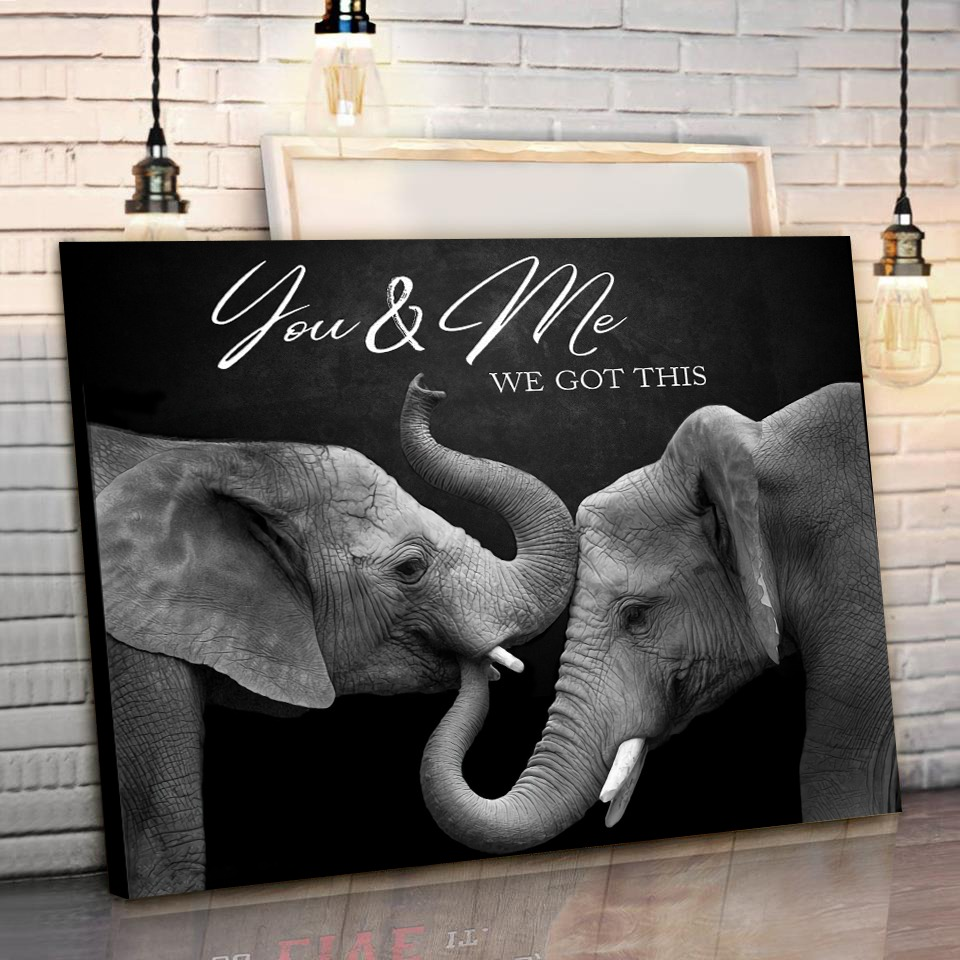 Elephant Couple We Got This Canvas A …