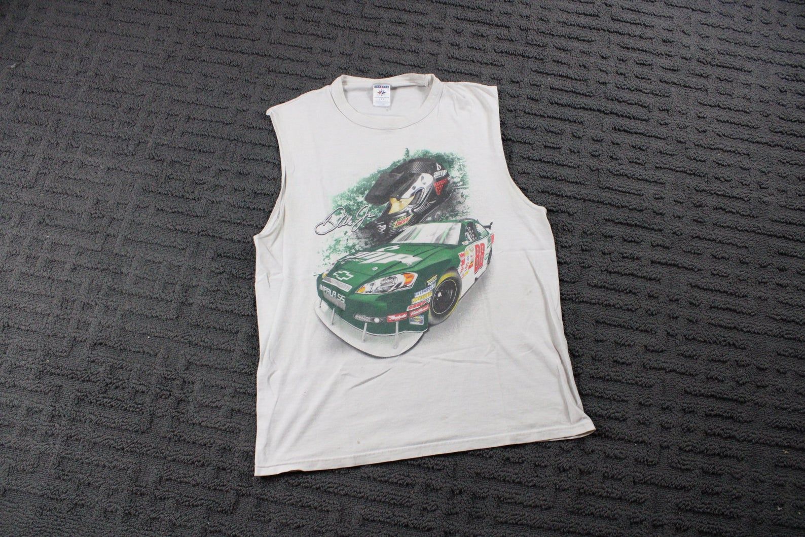 Vintage Dale Jr Tank Top / 90S Nascar Graphic Promo Sleeveless Tee