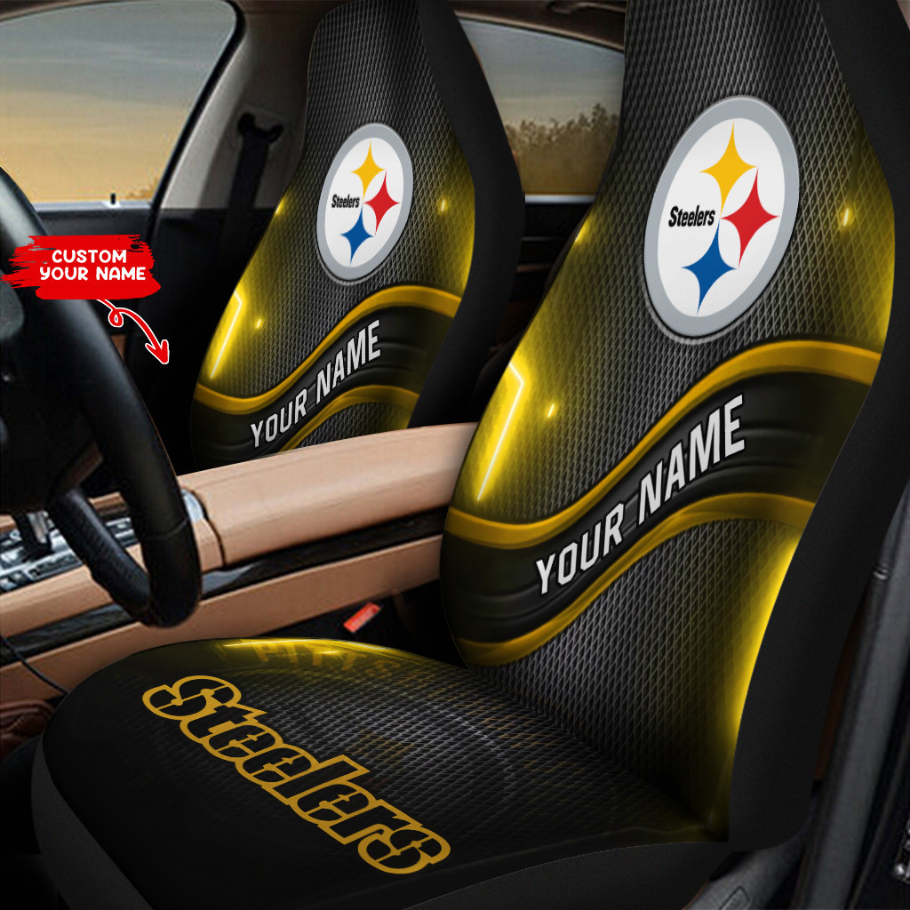 Pittsburgh Steelers Personalized Car Seat Cover Set CSC2080