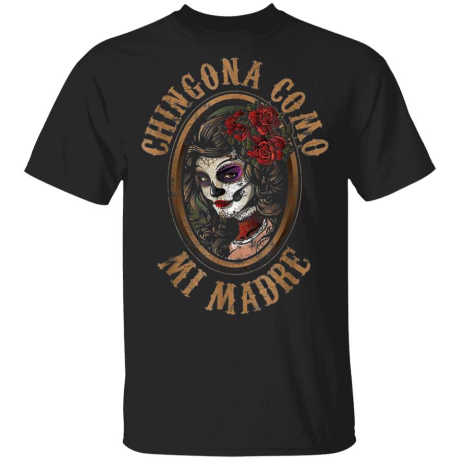 Chingona Como Mi Madre vintage T-shirt Long Hoodie Black