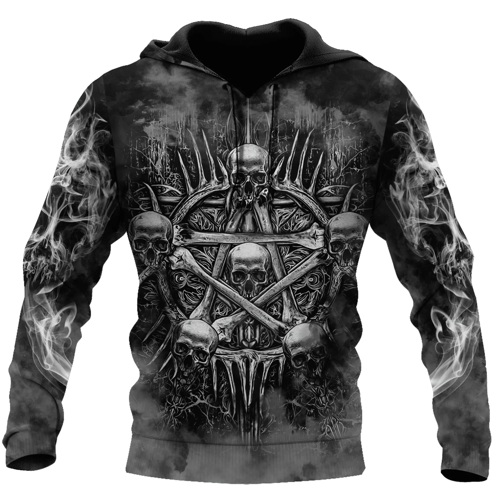 3D Full Printed Skull Hoodie Skull Men'S Hoodie, Women Skull Hoodie Skeleton Hoodies So0473 Donuink Store