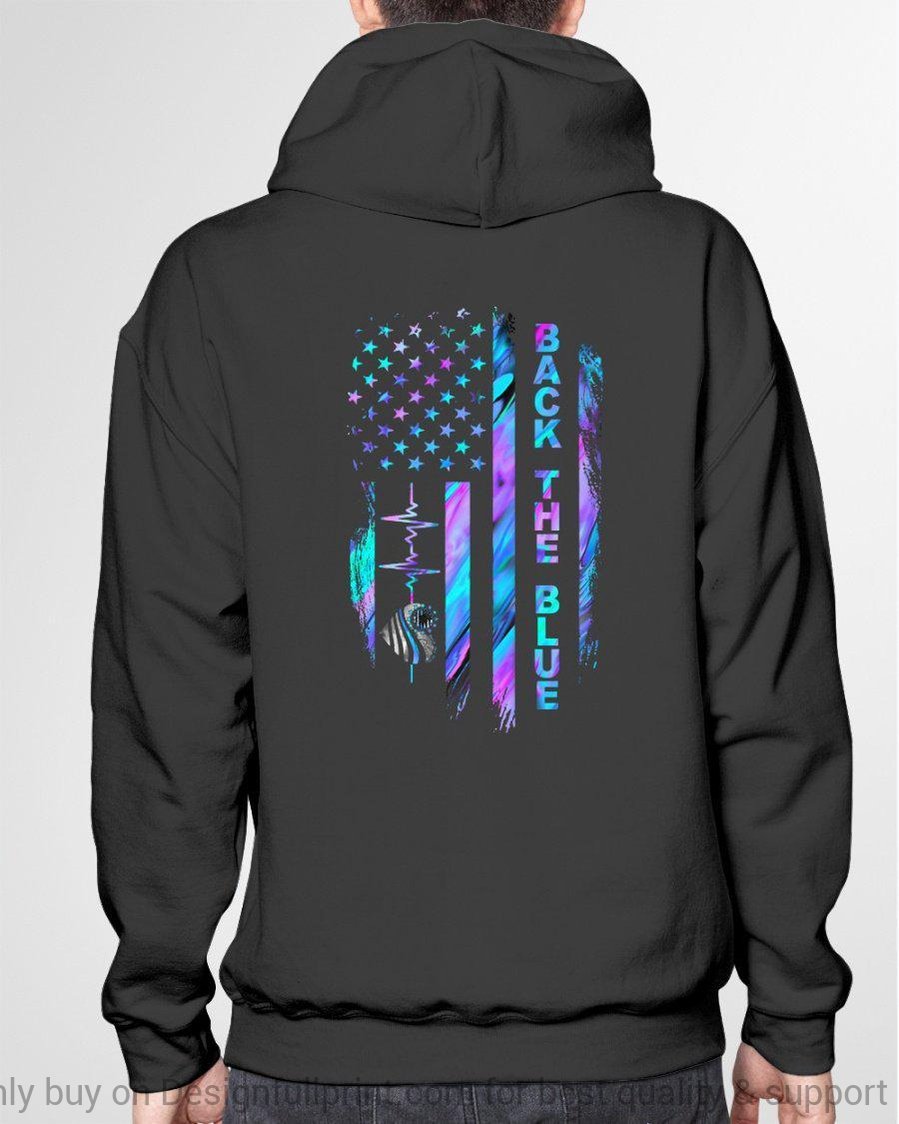Back The Blue With Blue Line Flag In &hellip;