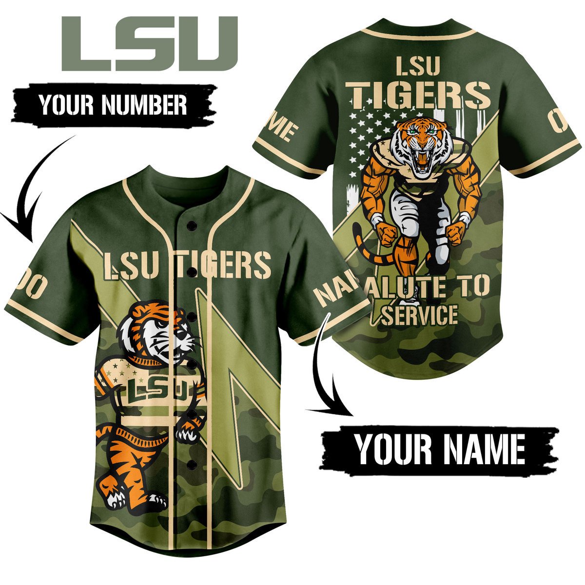 Merchcustom LSU Tigers Baseball Jersey For Fans