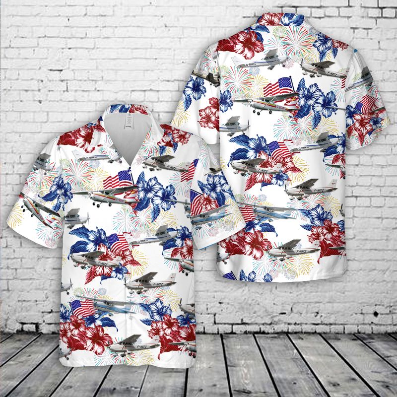 Cessna 172 4Th Of July Hawaiian Shirt