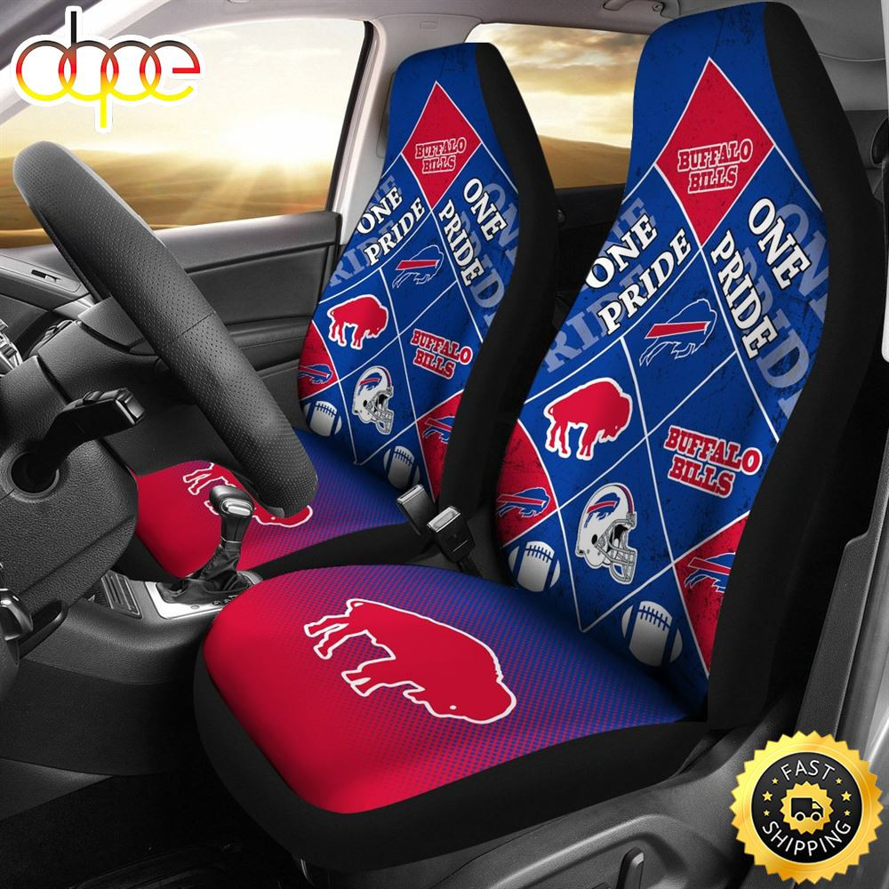 Colorful Pride Flag Buffalo Bills Car Seat Cover Set CSC9893