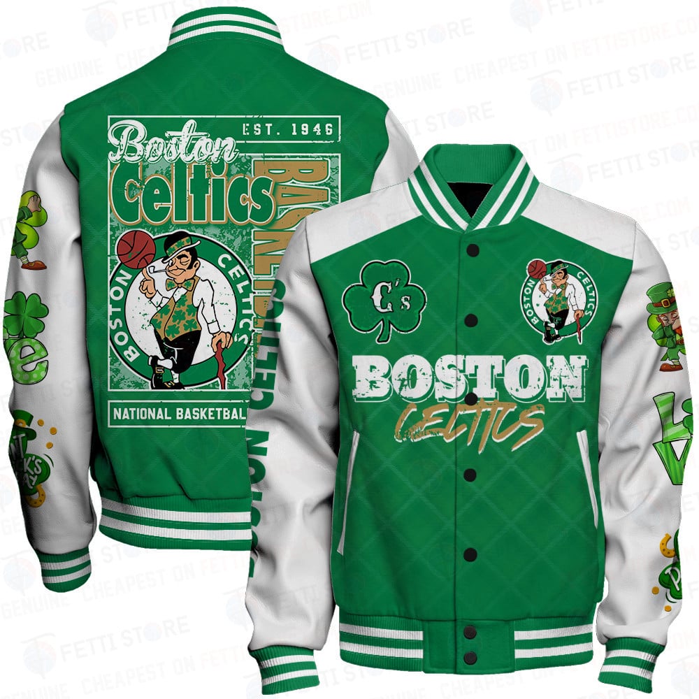 Boston Celtics Happy Saint Patrick’s Day Basketball Team Varsity Jacket F Ver 03