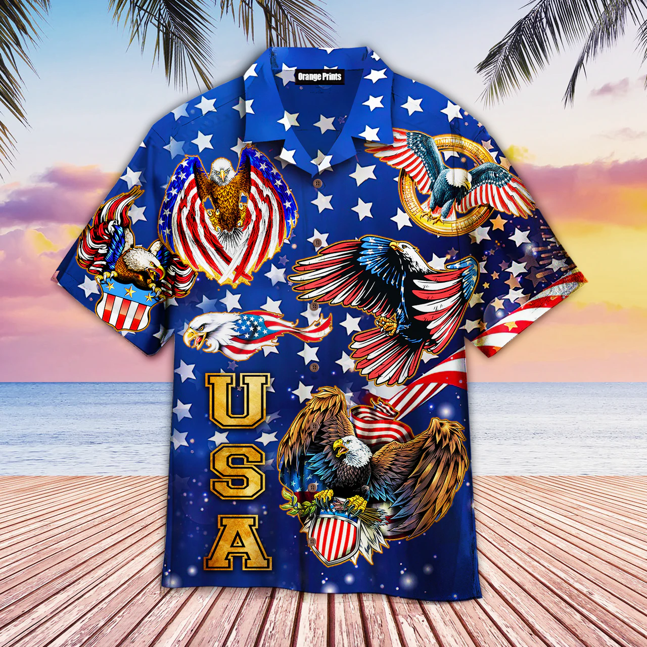 4Th Of July Independence Day Eagles Hawaiian Shirt