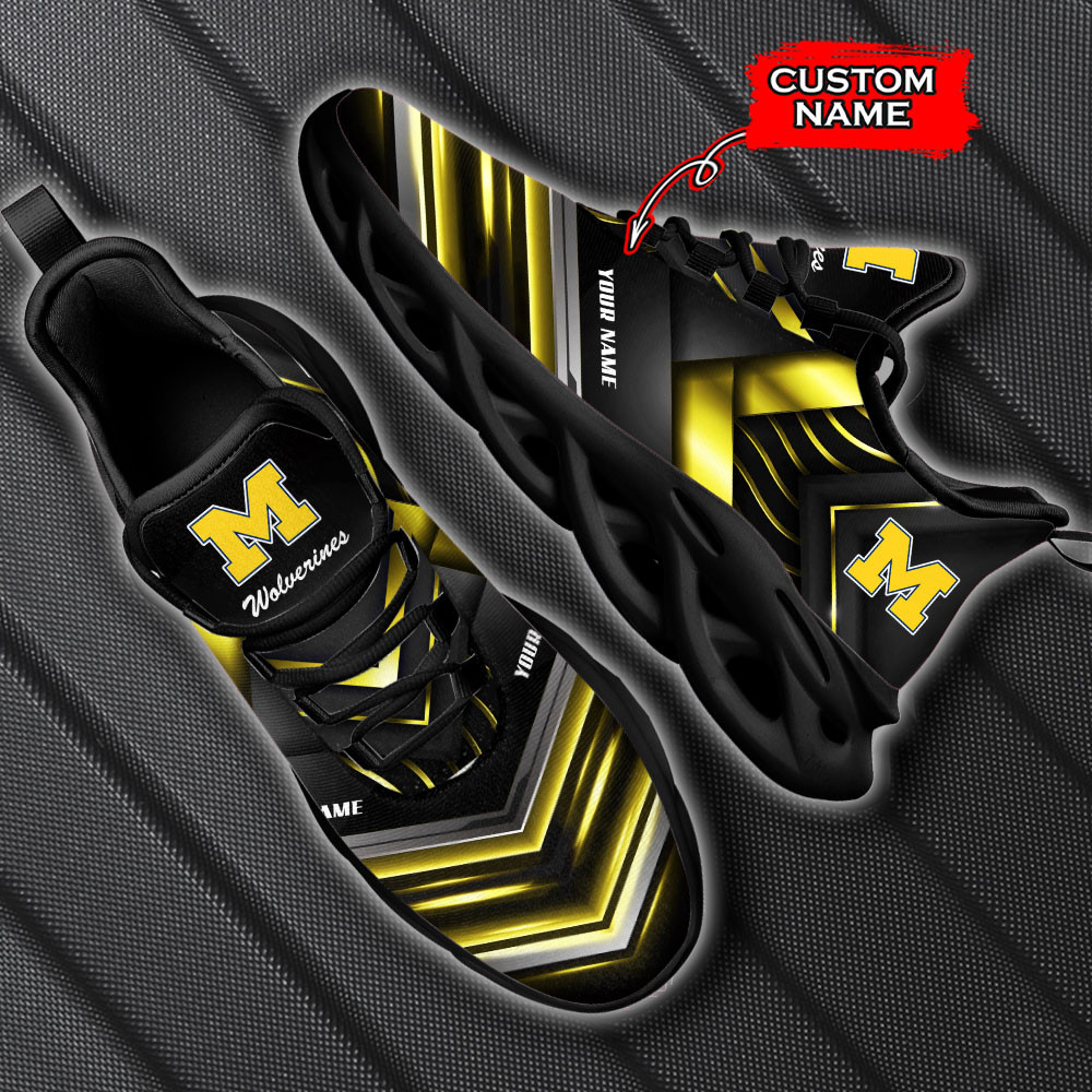 Michigan Wolverines Max Soul Shoes Sneakers For Men And Women 829