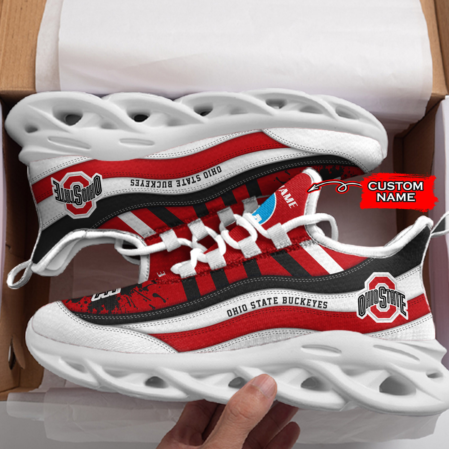 Ohio State Buckeyes Max Soul Shoes Sneakers For Men And Women 1284