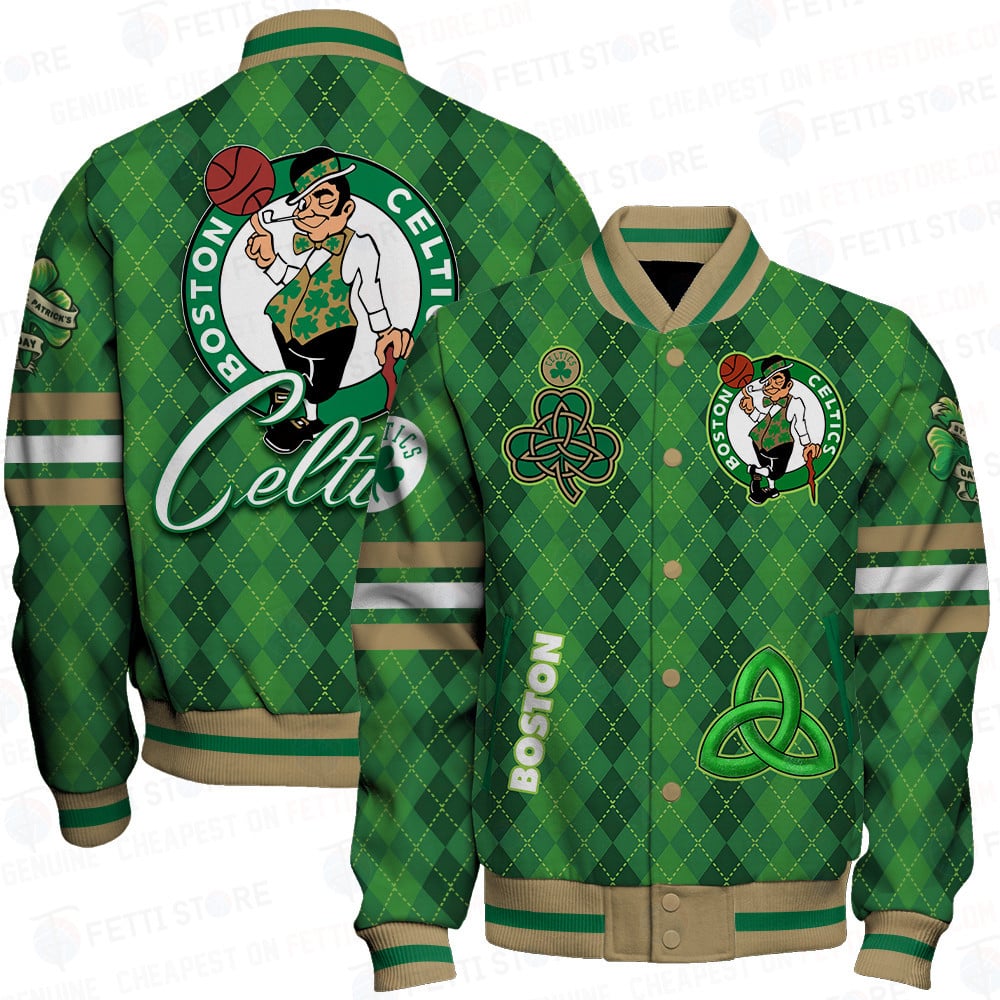 Boston Celtics Happy Saint Patrick’s Day Design Basketball Varsity Jacket F Ver 01