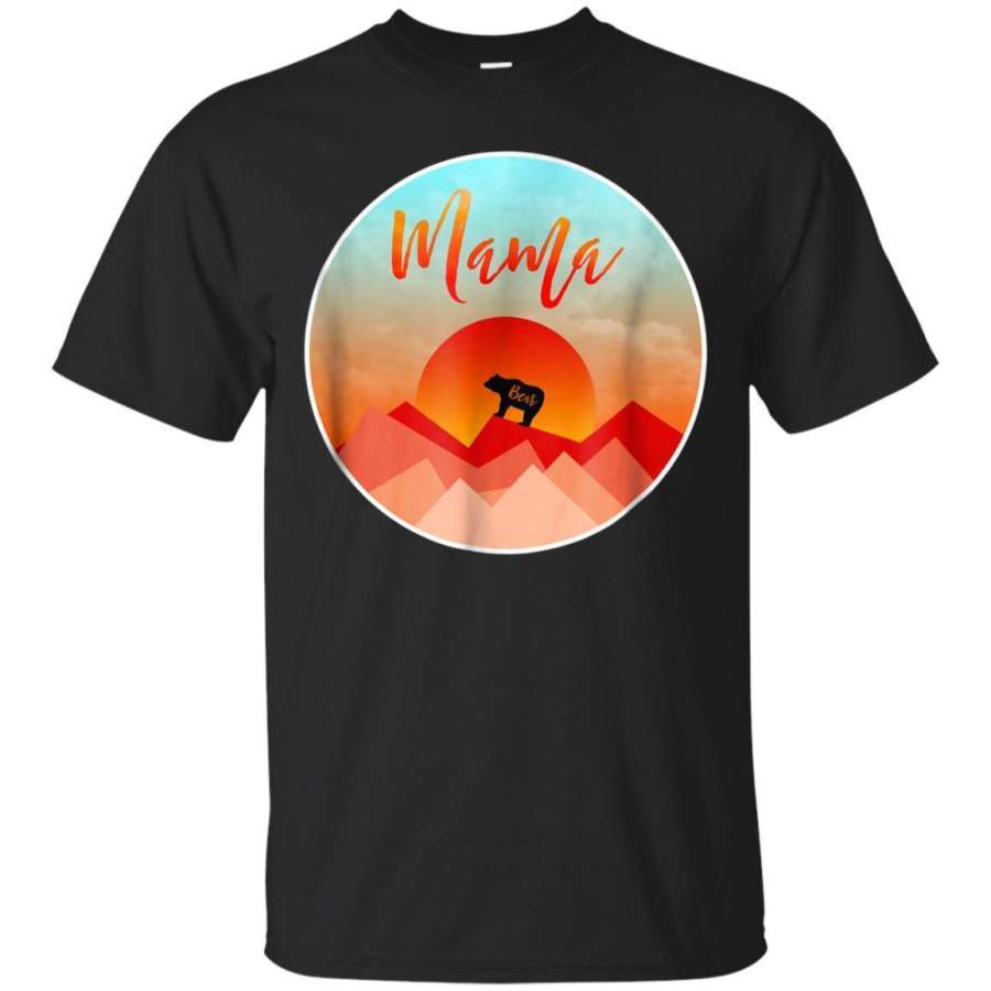 AGR Mama Bear Tshirt Retro Vintage Style Sunset Mom Tee Jaq T-shirt