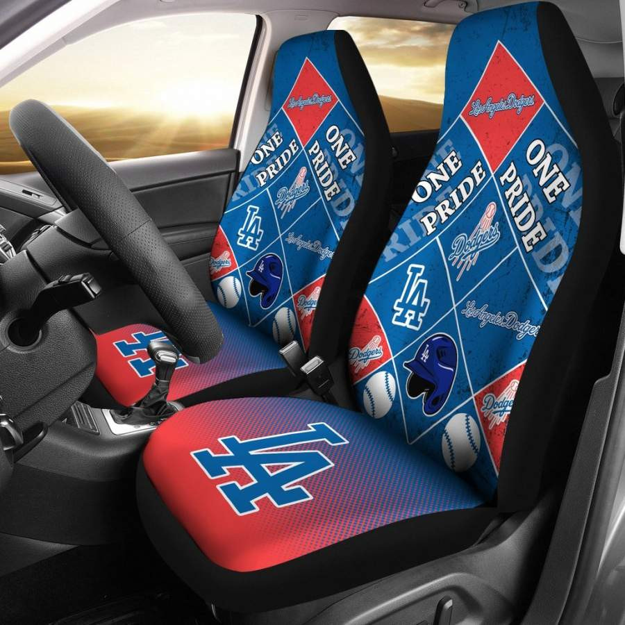 Colorful Pride Flag Los Angeles Dodgers Car Seat Covers CSC5786