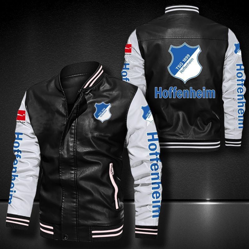 TSG Hoffenheim Leather Varsity Jacket Bomber Coat