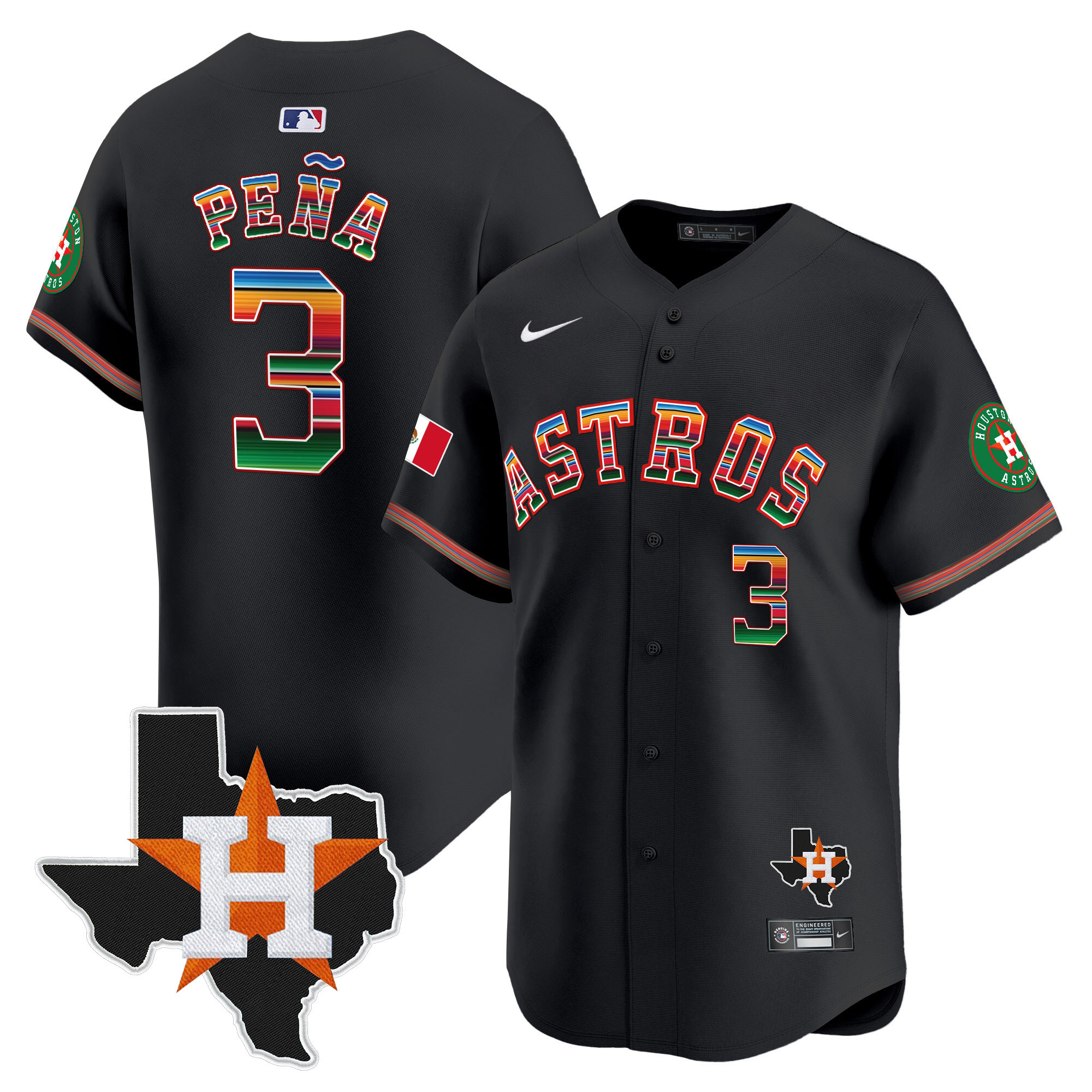 Youth’S Astros Mexico Texas Patch Vapor Premier Limited Jersey – All Stitched