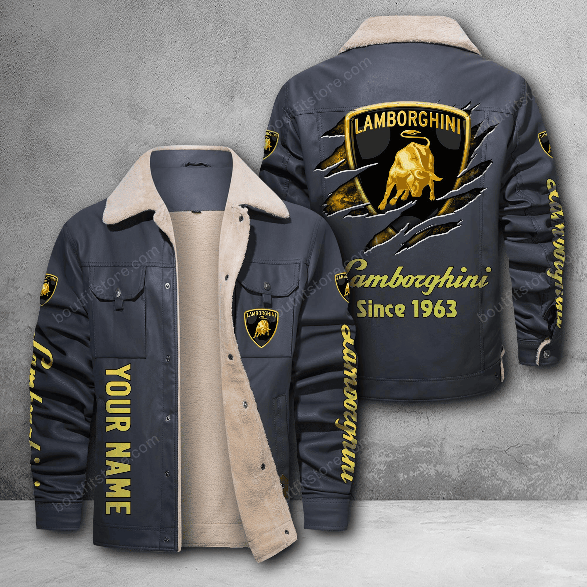 Lamborghini DMH Custom Name Stand Collar Jacket