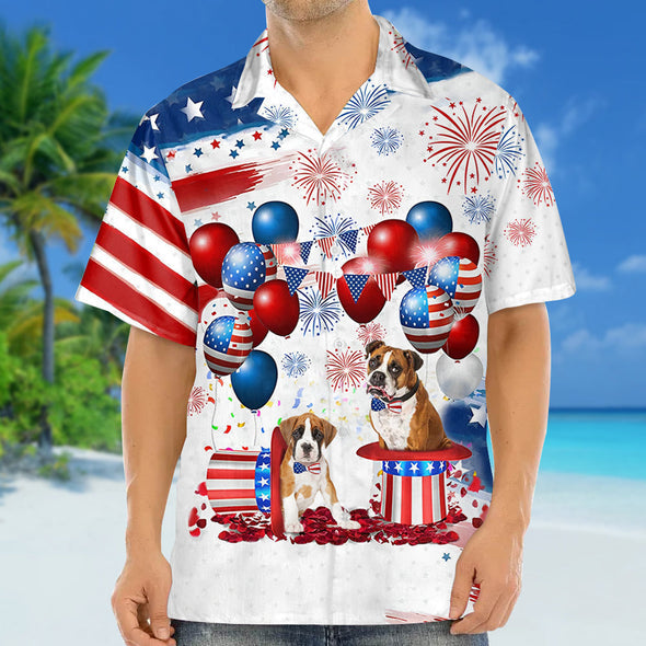 Boxer Independence Day Hawaiian Shirt For Men And Women, 4Th Of July Hawaiian Shirt