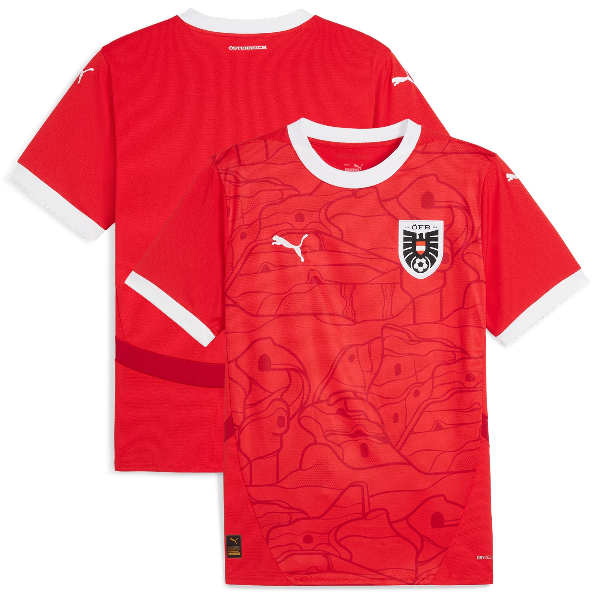 Austria National Team Puma 2024 Home Jersey – Red