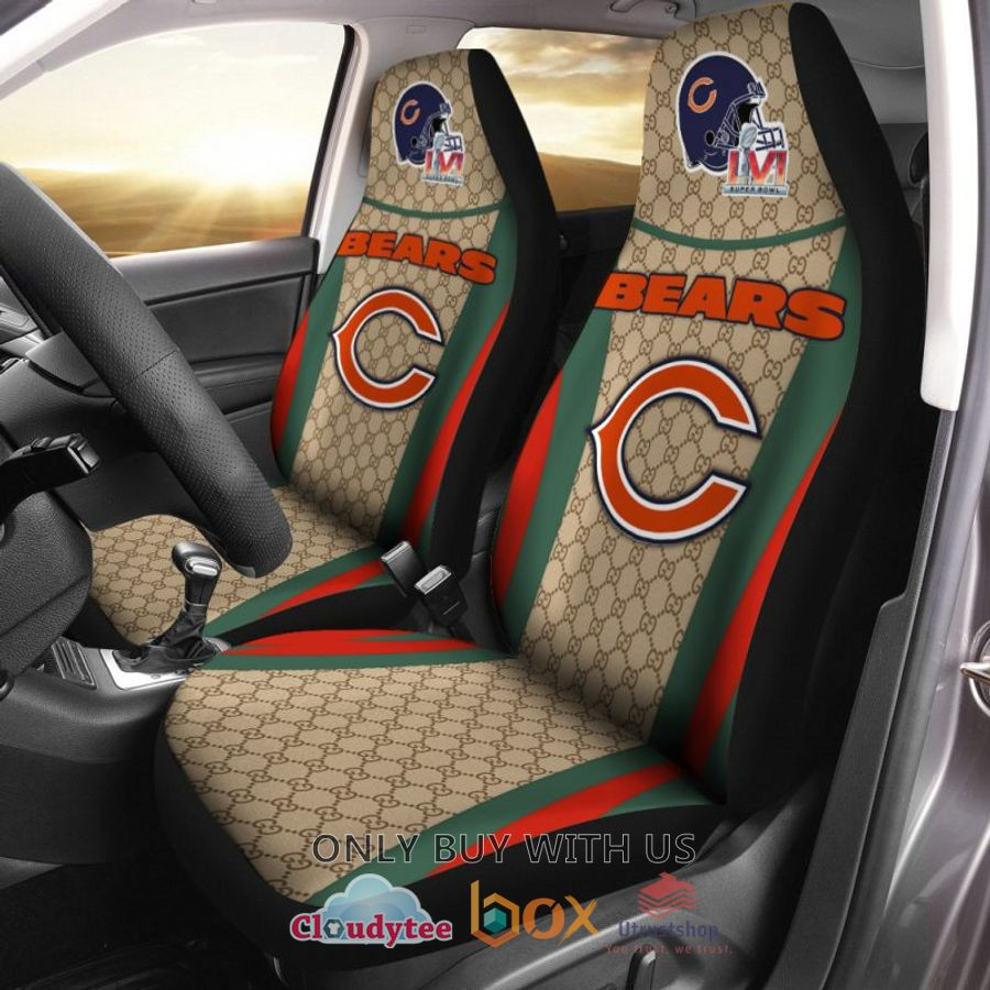 Chicago Bears New Design Gucci Car Seat Cover Set CSC9438