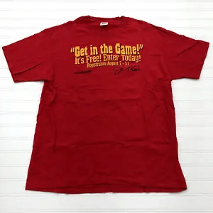 Vintage Anvil Get In The Game Joe Montana Kansas City Red T Shirt Adult