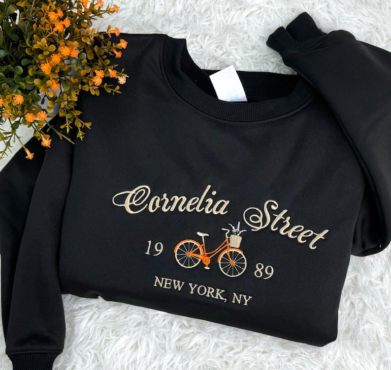 Embroidered Cornelia Street Sweatshirt, Embroidered Tshirt Hoodie, Great Gift for Her, Gift for Mom, Gift For Friend