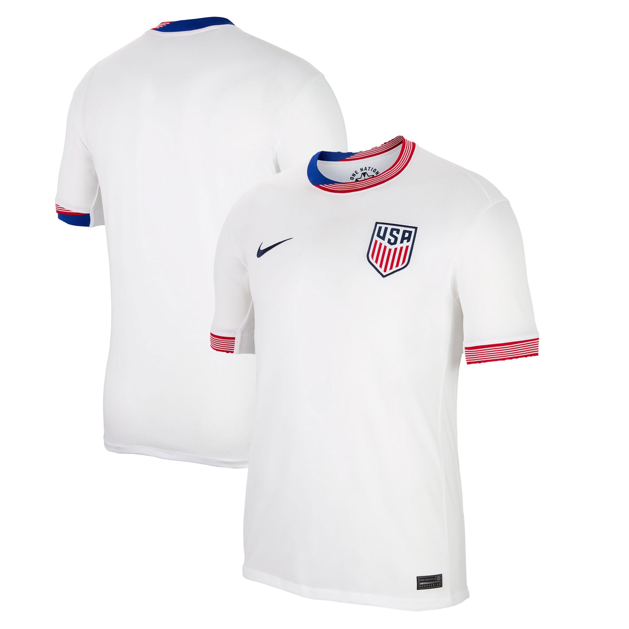 Usmnt Nike 2024 Home Custom Jersey – White