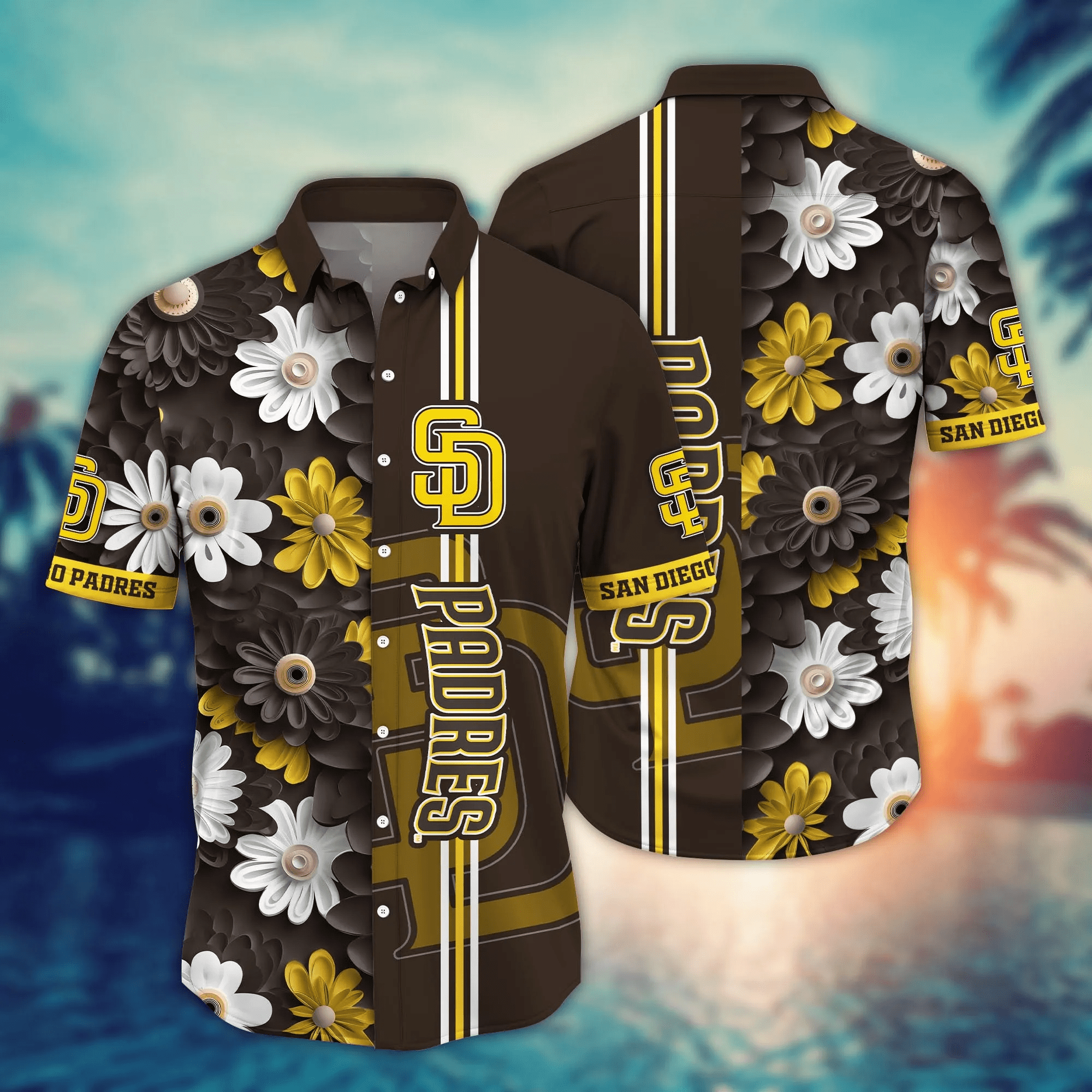 San Diego Padres Mlb Hawaiian Shirt Road Trips Aloha Shirt