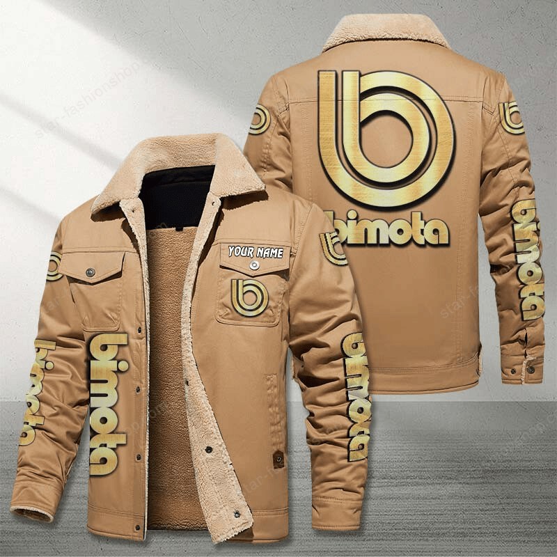 Bimota Brown Custom Name Stand Collar Jacket