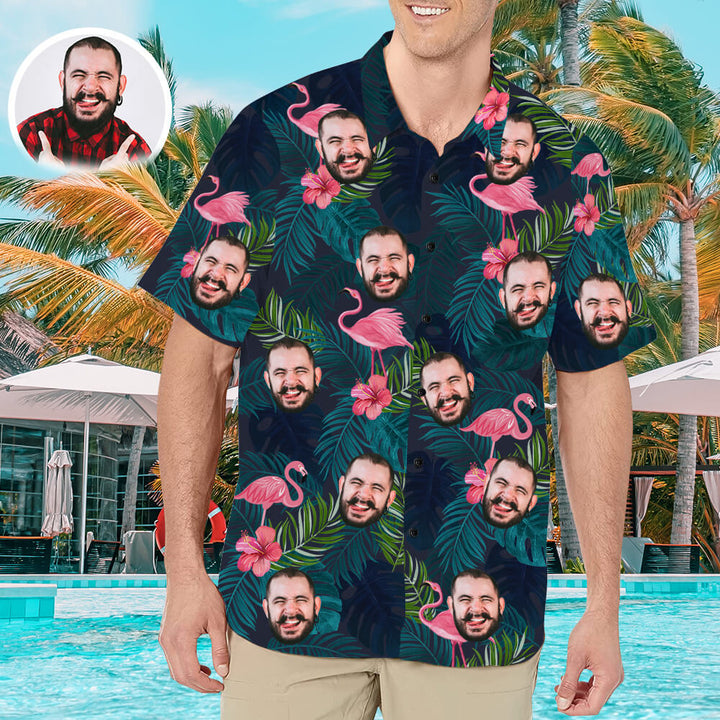 Custom Hawaiian Shirt With Face For Men Personalized Photo Hawaiian Shirts