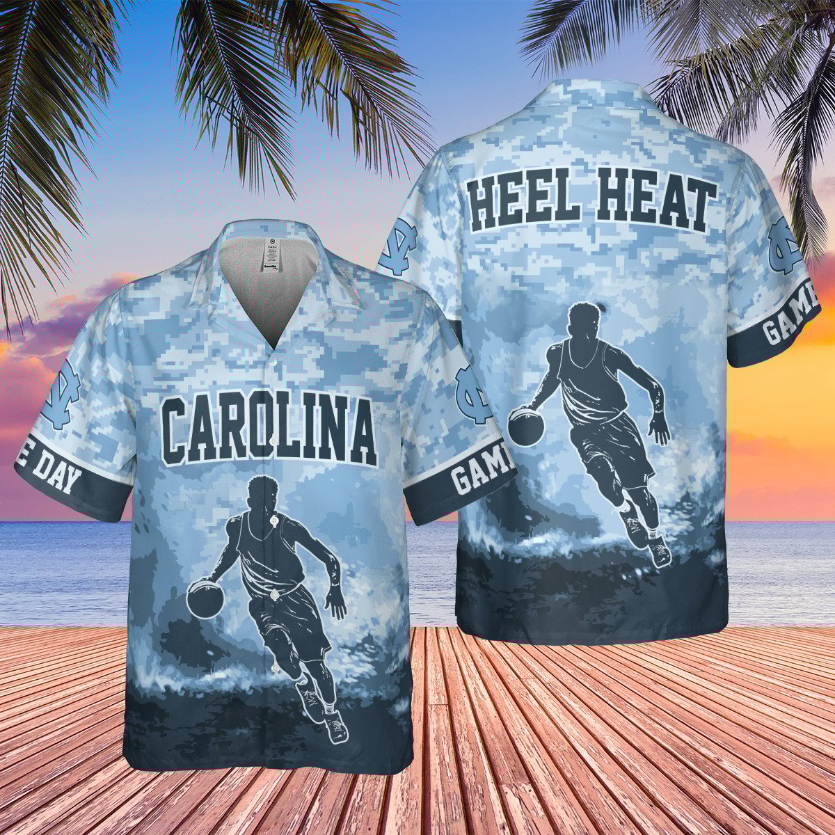 North Carolina Tar Heels Ncaa Basketball Heel Heat Game Day Hawaiian Shirt
