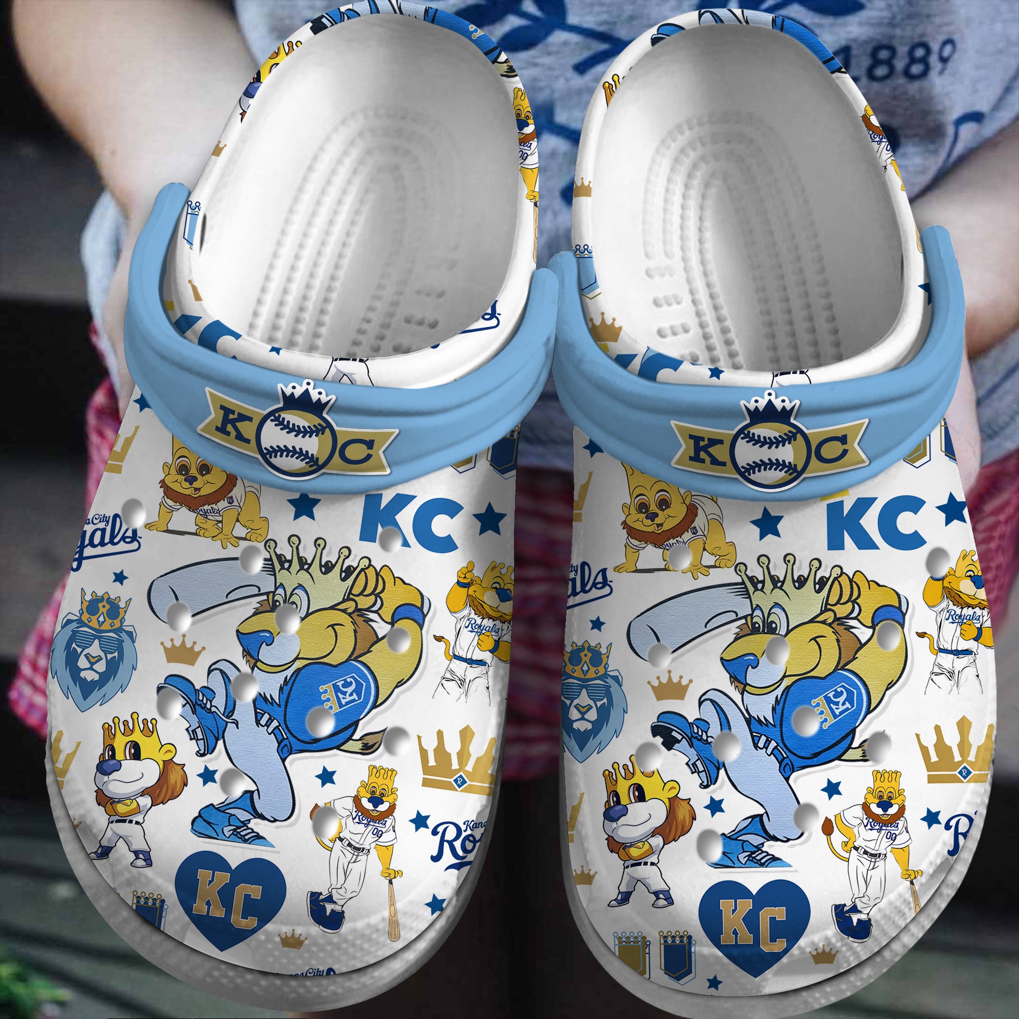 Kansas City Royals Logo Baseball MLB Cheer Mascot Crocss Classic Clogs Shoes Ver485