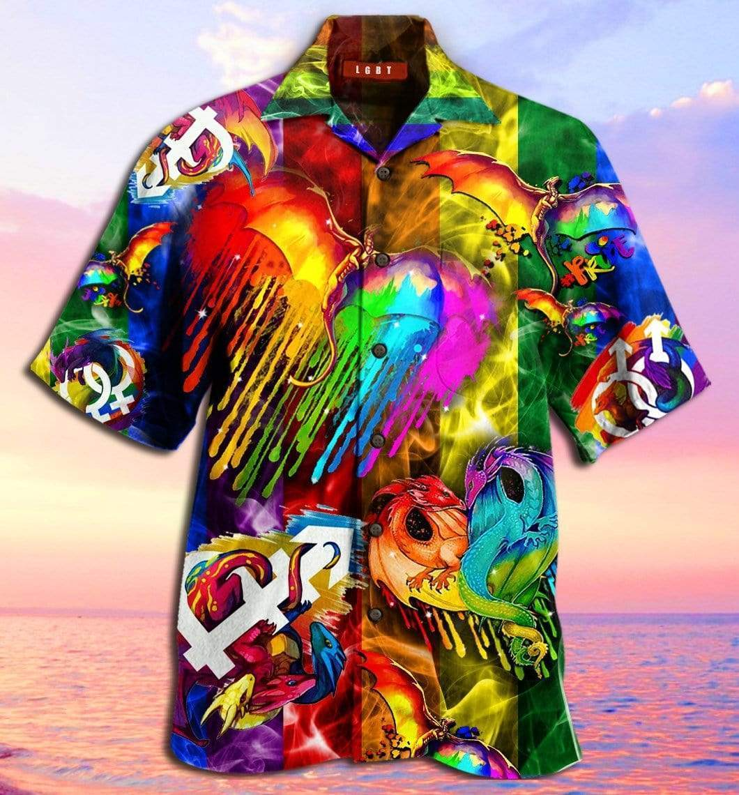 Amazing Colorful Lgbt Pride Hawaiian Shirt, Gbt Love Wins Pride Month Hawaiian Shirt