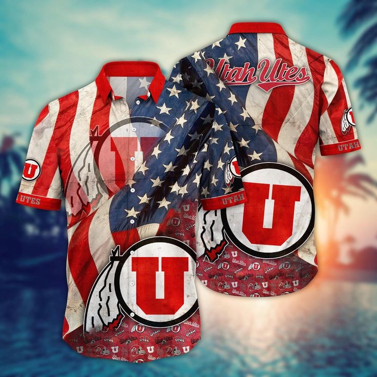 NCAA Utah Utes Hawaiian Shirt US Fla …