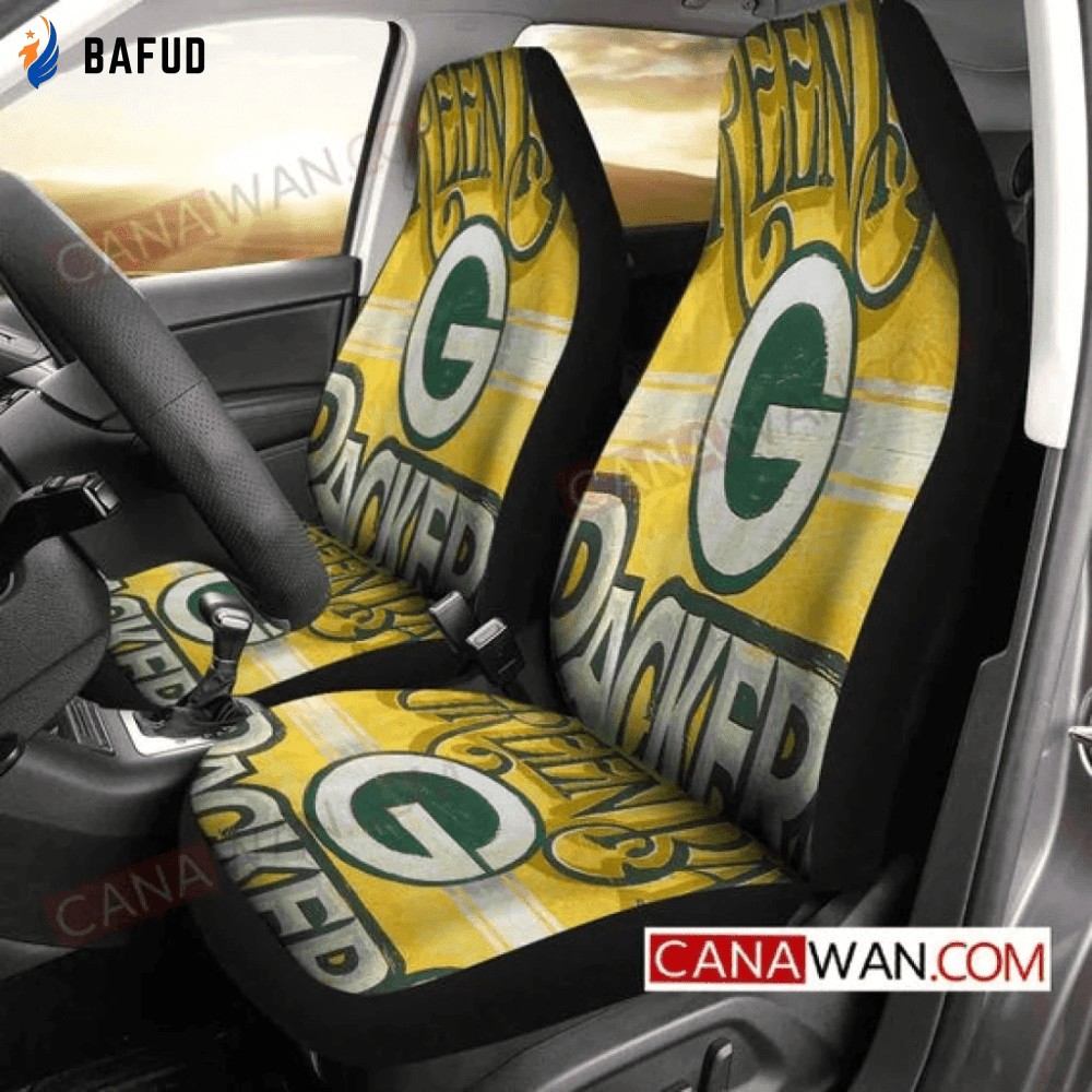 Green Bay Packers Logo Print Pattern Car Seat Cover CSC3248