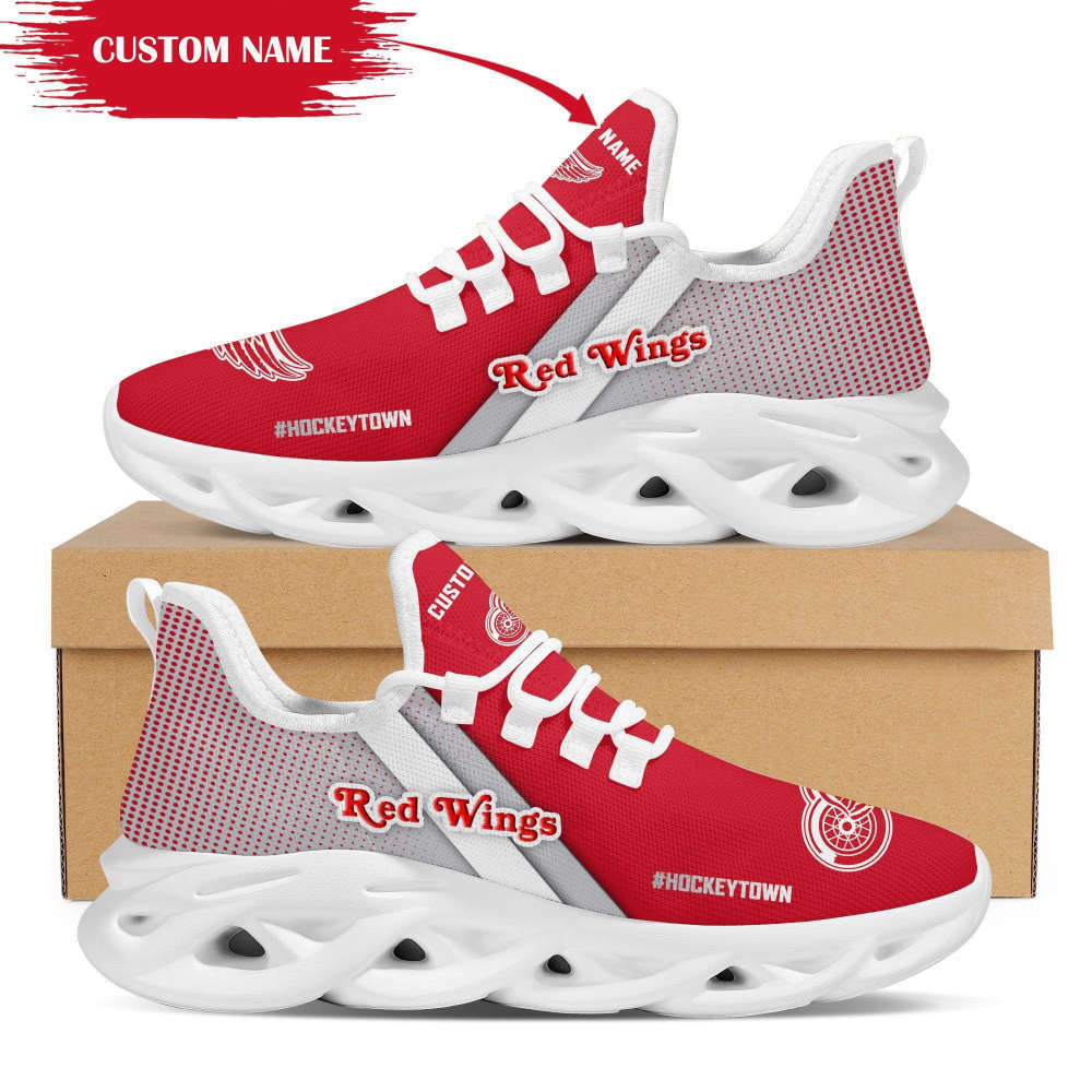 Personalized Name Detroit Red Wings Max Soul Sneakers Running Sports Shoes For Men Women Ver 02