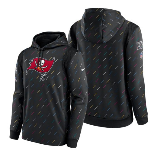 Men’S Tampa Bay Buccaneers Charcoal 2021 Crucial Catch Therma Pullover Hoodie