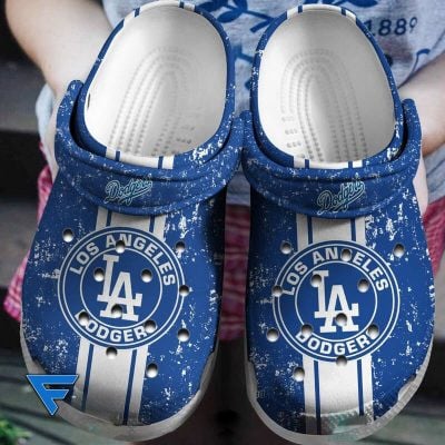 Los Angeles Dodgers Logo Baseball MLB Full Blue Crocss Classic Clogs Shoes Ver329