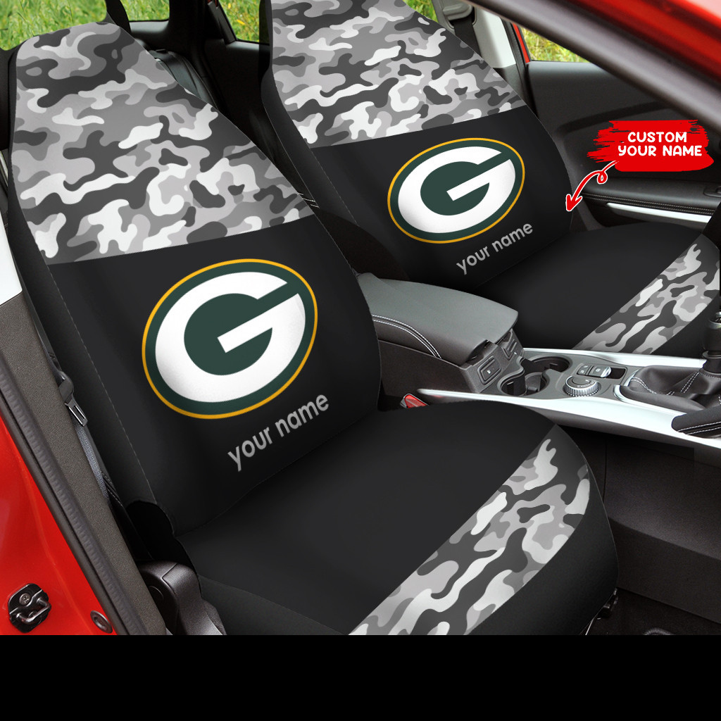 Green Bay Packers Personalized Car Seat Cover Set CSC4011