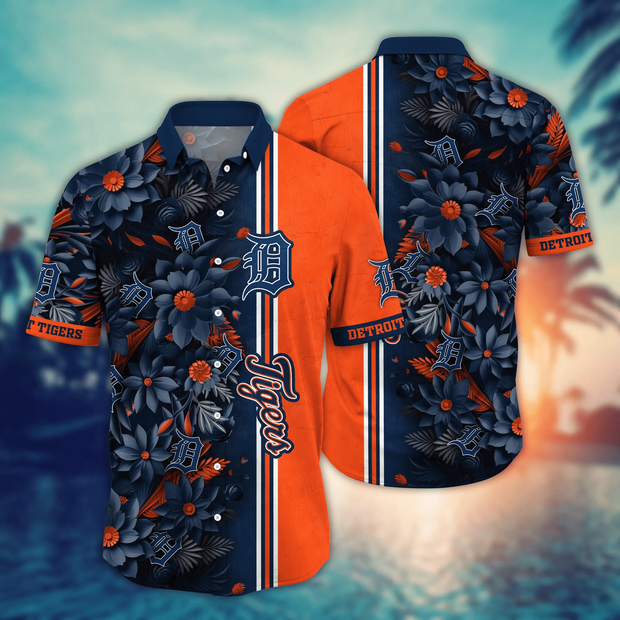 Detroit Tigers Mlb Hawaiian Shirt Custom Beer Gardens Aloha Shirt