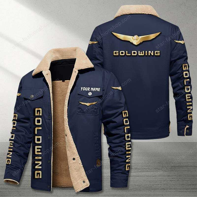 Honda Gold Wing Navy Custom Name Stand Collar Jacket