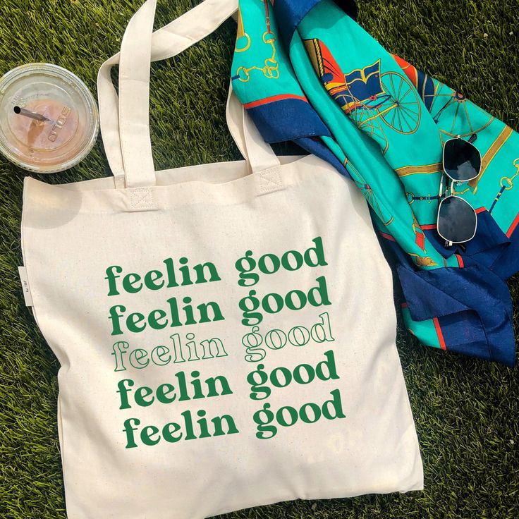 Cotton Feelin Good Tote, Canvas Tote Bag, Green Reusable Tote, Cute Tote Bag, Tote Bag Quote, Vintage Gift Tote for Her, Canvas Graphic Bag, Best Tote Bags Ideas, Cute Tote Bags Ideas, Tote Bag Design Ideas, Girls Tote Bag, Best Canvas Tote Bags Ideas