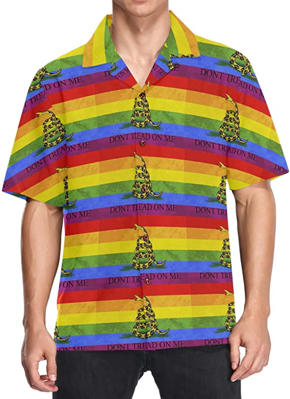 Gay Pride Hawaiian Shirt, Don’T Treat On Me, Hawaiian Shirts Gay, Hawaii Shirts For Women