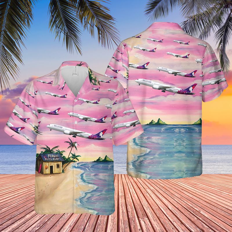 Hawaiian Airlines Boeing 787-9 Dreamliner Hawaiian Shirt, Hawaiian Shirt For Men, Dad Husband Veteran