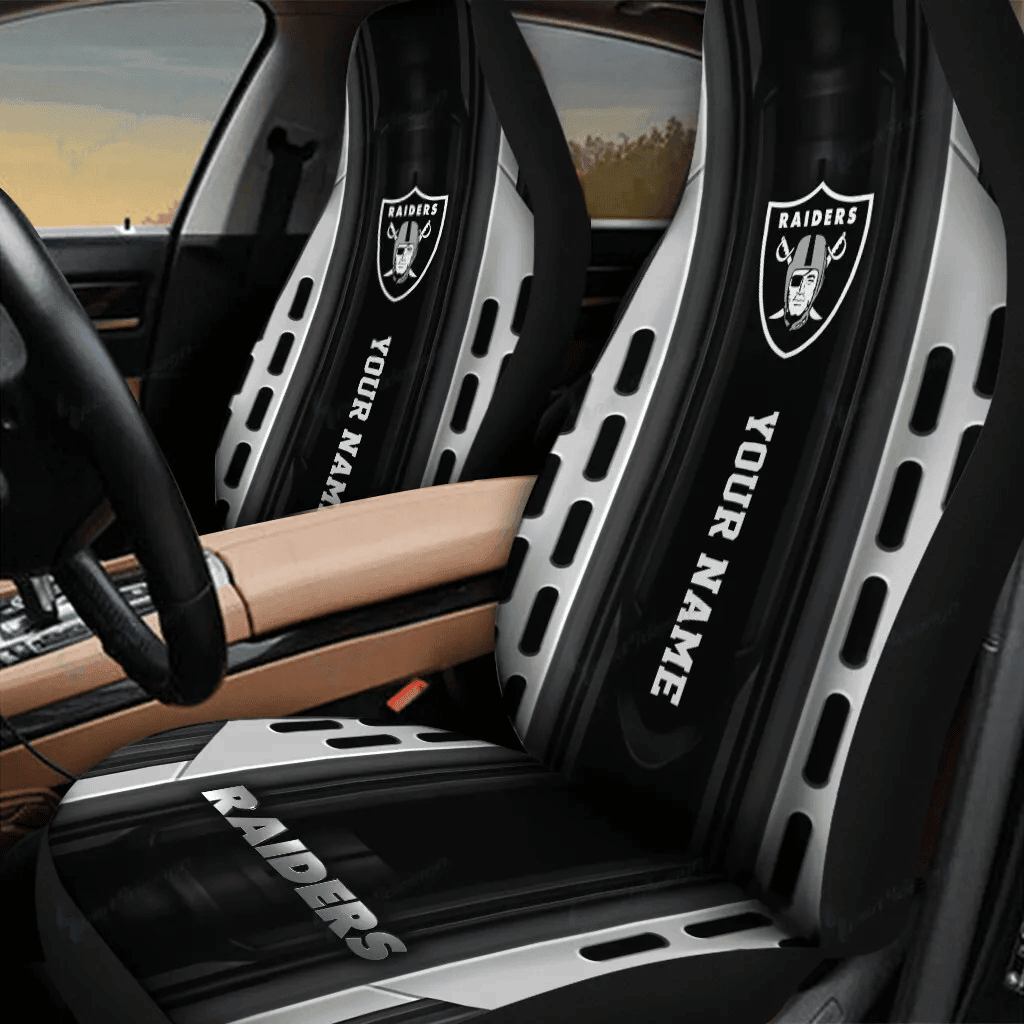 Las Vegas Raiders Personalized Car Seat Cover Set CSC723