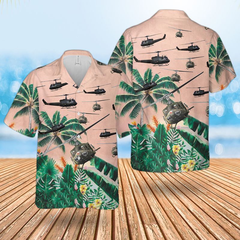 United States Army Huey Helicopter Hawaiian Shirt