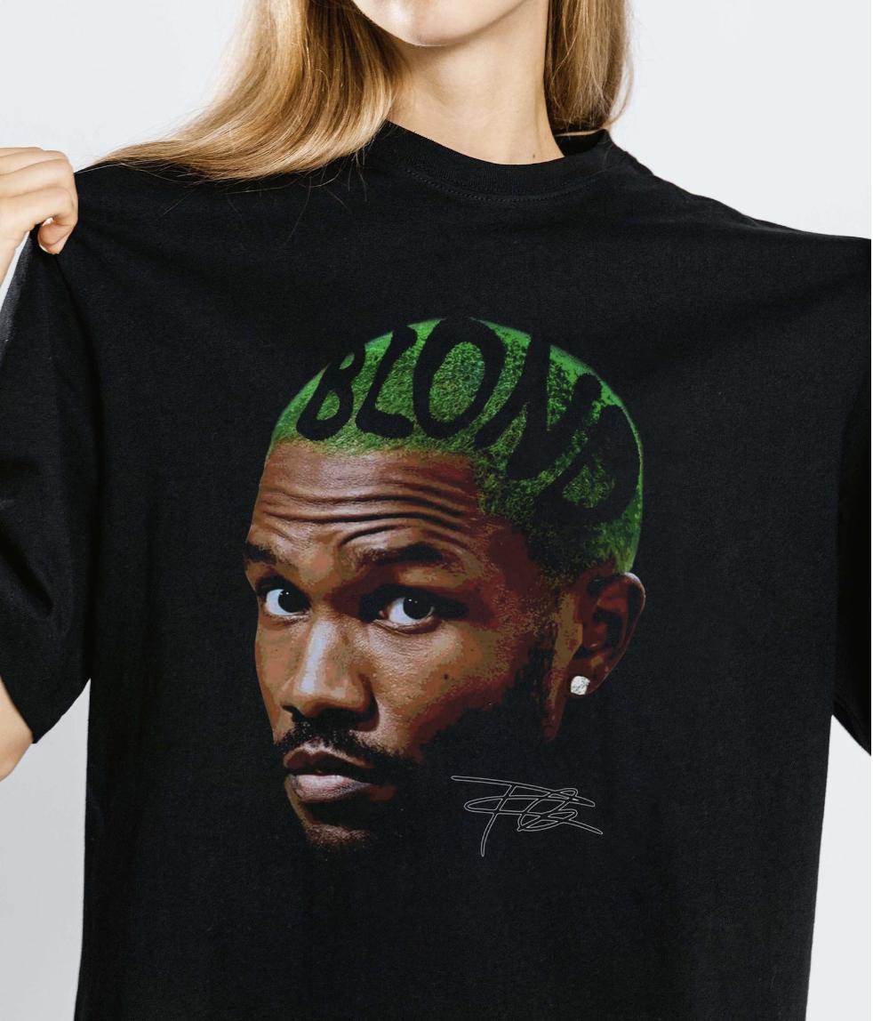 Frank Ocean Blond Album Cover Graphic T-Shirt , Made in the USA Blond Store